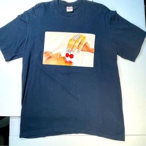 Supreme Mens Medium Size Cherry Tease Graphic T-Shirt